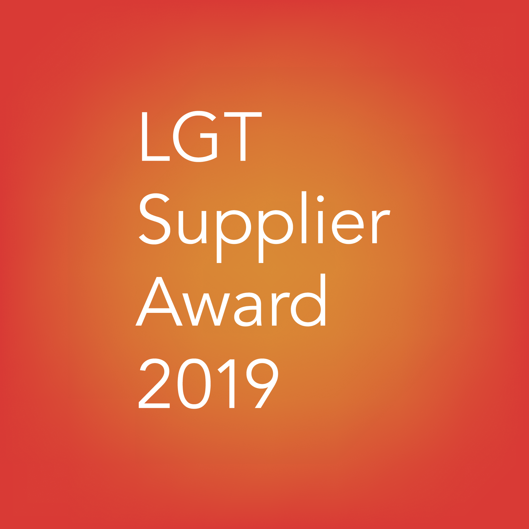 LGT Supplier Award 2019